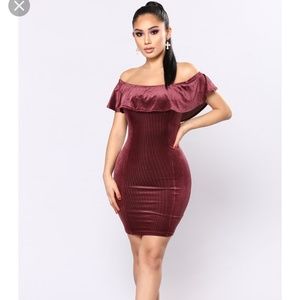 Velvet mini dress